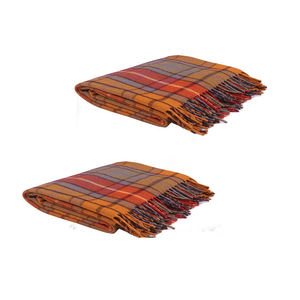 Manta tejida de lana de primera calidad Diseño clásico de tartán Ropa de cama transpirable suave y acogedora para uso doméstico - Product Image 4