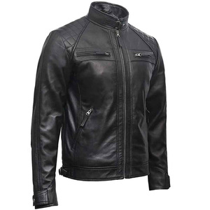 Temporada de invierno 2025, chaqueta de cuero negro genuino de piel de oveja de alta calidad, ropa informal duradera para hombres, cálida chaqueta de cuero puro - Product Image 4