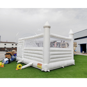 White Commercial <b>Inflatable</b> Bounce <b>House</b> Slide Portable Kids Toddler Wedding Jumper - Product Image 4