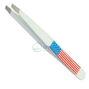 Pinzas inclinadas de agarre ancho Puntas inclinadas a mano para pinzas de ultra precisión para cejas y vello facial de orejas y nariz - Product Image 6