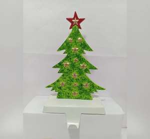 Factory Direct Metal & Wood <b>Snowflake</b> Stocking Hangers Christmas Holiday <b>Decoration</b> Export Quality - Product Image 5