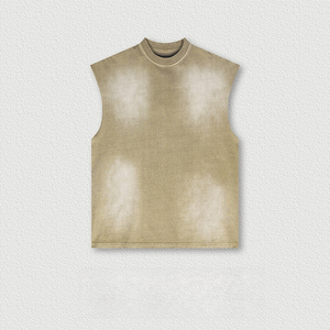Vêtement personnalisé OEM débardeur sans manches en coton délavé à l'acide débardeur pour hommes débardeur débardeur surdimensionné à impression personnalisée et unie - Product Image 6