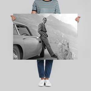 Affiche de portrait de Sean Connery et d'Aston Martin, James Bond, sur toile - Product Image 5