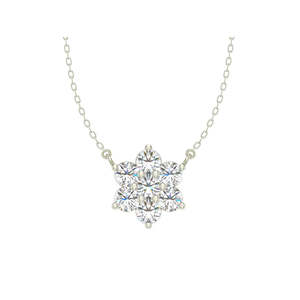 Compre Colgantes de Plata de Ley 925 de Primera Calidad para Mujeres y Niñas, Chapados en Rodio, con Diseños Geométricos de Flores, Topacio, Circonita, Diamante, en Caja Moderna - Product Image 1