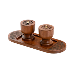 Quemador de incienso árabe para bujoor, madera, mabkhar con arte islámico, decoración del hogar de Vietnam, venta al por mayor - Product Image 2