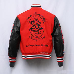 Customized <b>Men's</b> Wool Body <b>Leather</b> Sleeves Baseball <b>Bomber</b> Jacket Varsity Letterman Hooded Winter Jacket by Manufacturer - Product Image 6