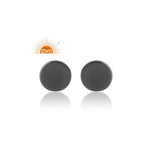 Boucles d'oreilles en argent sterling plaqué rhodium noir pour femmes fabricant de bijoux au design personnalisé - Product Image 1