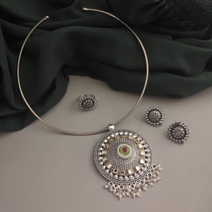 Conjunto de pendientes de collar Hasli oxidado MISHKA de alta calidad, conjunto hecho a mano, directo del proveedor indio, superventas - Product Image 1