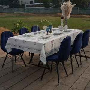 Nappe de sol carrée en coton simple floral fait à la main indienne lavable couverture de maison - Product Image 2