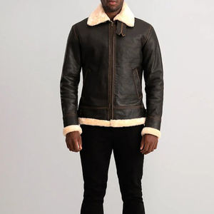 Manteau chaud pour homme de haute qualité, en cuir véritable, en peau de mouton, en laine de mouton, veste d'hiver pour homme - Product Image 5