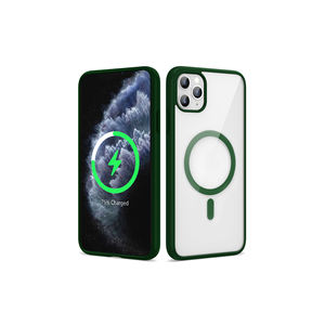 Coque en silicone souple vert foncé JoieCreatif Ege Series pour chargement sans fil MagSafe pour iPhone 11 Pro Max et Plus - Product Image 1