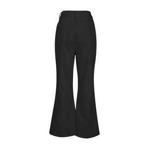 Pantalones acampanados de Banco de algodón sólido de lujo para mujer al por mayor personalizables 100% algodón transpirable media cintura estilo casual moda de invierno - Product Image 2