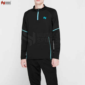 เสื้อซิปครึ่งตัวของผู้ชายผ้าโพลีเอสเตอร์/ คอตตอนระบายอากาศได้ดี - Product Image 3