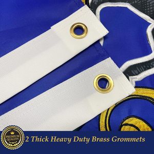 Pennsylvania 4x6 Outdoor Silk <b>Flag</b> for State PA Embroidered Pennant Heavy Duty Double Side with Brass Grommets Sewn Stripes - Product Image 5