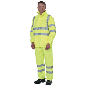 High Visibility Yellow Rain Jacket Size L PREVENT <b>Raincoat</b> - Product Image 2