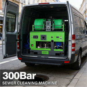 LICHIMA Machine <span class=keywords><strong>de</strong></span> Nettoyage <span class=keywords><strong>de</strong></span> Canalisations Haute Pression à <span class=keywords><strong>Moteur</strong></span> Essence Deux Cylindres Montée sur Voiture avec Télécommandes - Product Image 2