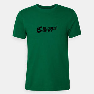 Camiseta con ajuste cuadrado de algodón 100% azul sólido para hombre, ropa de calle de tela de punto personalizada, ropa personalizada para Fitness Crew - Product Image 3