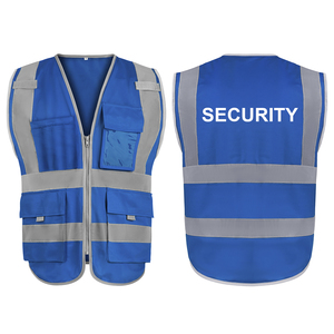 เสื้อกั๊กนิรภัยแบบมีซิปด้านหน้า ผลิตจากโพลีเอสเตอร์ 100% พร้อมแถบสะท้อนแสง กันน้ำ สามารถปรับแต่งโลโก้ได้ เหมาะสำหรับงานรักษาความปลอดภัย - Product Image 1