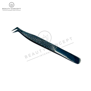 Venta al por mayor Etiqueta Privada Plasma negro 90 45 35 grados Volumen de pestañas pinzas de pestañas con puntas de microfibra y logotipo - Product Image 6