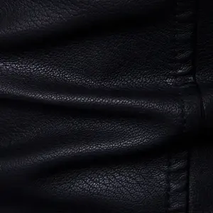 Chaqueta de Hombre de Cuero Genuino y Lona con Logotipo Frontal, Largo Regular, Alta Calidad, Venta al Por Mayor Personalizada - Product Image 6