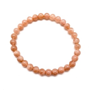 Perles élastiques extensibles de luxe personnalisées et bon marché Pierres précieuses extensibles Bijoux de mode Bracelets et bracelets en pierre de lune pêche - Product Image 5