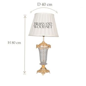 Palace Grandeur Lampe de table de luxe en laiton massif doré - Product Image 3