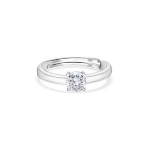 Joyas adornadas Colección de anillos elegantes ajustables American Diamond Solitaire de 0,8 quilates - Product Image 4