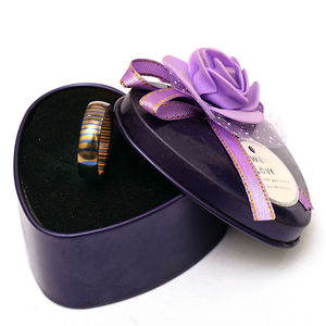 Bague de mariage classique en acier Damas faite à la main Burraq, boîte à bague - Cadeau parfait pour papa, mari, petit ami (prise en charge OEM) - Product Image 5