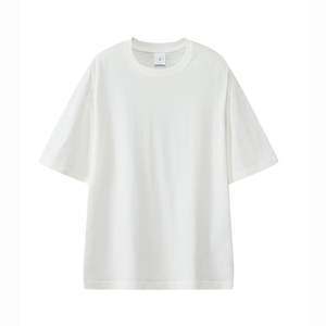 Heavy 270 Gsm doble hilo suelto moda gota hombro manga corta algodón camiseta EE. UU. hombres Oversize Top al por mayor - Product Image 3