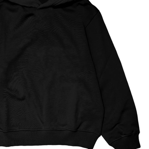 Sweat à capuche oversize noir unisexe en molleton de coton, sweat à capuche décontracté d'hiver, streetwear, coupe ample, fabricant en gros - Product Image 5