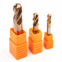 3.175mm 4mm 6mm 8mm robinet 25mm 4 cannelures CNC carbure boule nez fraise mèches fraise en bout outils de coupe pour Machine CNC