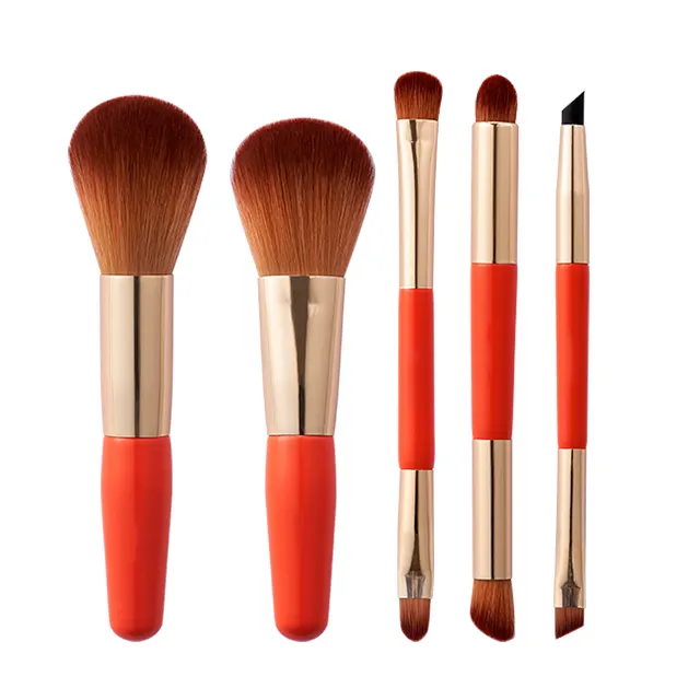 2022 High Quality 5Pcs Portable Cosmetic Brush Double End Makeup Brushes