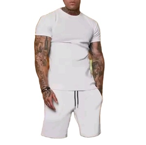 Camiseta deportiva de verano para hombre, personalizada al por mayor, transpirable, de algodón y poliéster, manga corta, corte ajustado, con doble bordado. - Product Image 2