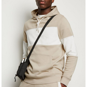Sweat à capuche surdimensionné pour homme avec impression personnalisée du logo Sweat-shirt brodé d'hiver à empiècement en polaire épaisse - Product Image 2