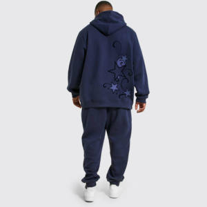 Unisex 2-Piece Sportswear Set Elastic Drawing Training Hoodie Solid Sweatpants Jogger Cargo Pants Track Suits XL Hooded Design - Product Image 2