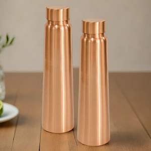 SOLID COPPER DRINKING WATER <b>BOTTLE</b> 950ML REAL MANUFACTURER SHINY <b>BRUSHED</b> WATER <b>BOTTLE</b> WITH COMPETITIVE RATES BY HF CRAFTS - Product Image 1