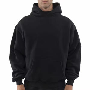 Pull à capuche surdimensionné 100% coton pour homme, poids lourd, luxe, vierge pour l'hiver, impression personnalisée, style streetwear à épaules tombantes - Product Image 3