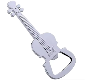 Ouvre-barre de style guitare unique fini argent outil durable et créatif pour les barmans professionnels et les essentiels du bar à domicile - Product Image 1