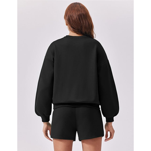 เสื้อสเวตเตอร์คอเต่าสวมหัวแขนยาวโอเวอร์ไซส์ของผู้หญิงชุด2024ฤดูใบไม้ร่วงพร้อมกระเป๋าข้างดีไซน์ไหล่ตกสำหรับฤดูหนาว - Product Image 5