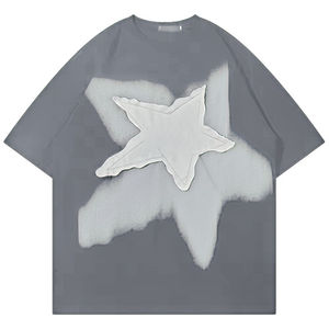 T-shirts Premium pour Hommes Effet Vieilli et Délavé au Soleil 100% Coton Streetwear Personnalisé Décontracté T-shirts Oversize à Épaules Tombantes Coupe Longue - Product Image 2