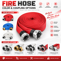 Tuyau d'incendie Kunan 2 pouces 30m avec raccord NH 400 Psi, double gaine, plat, pour lutte contre l'incendie, vente en gros, longueur personnalisée
