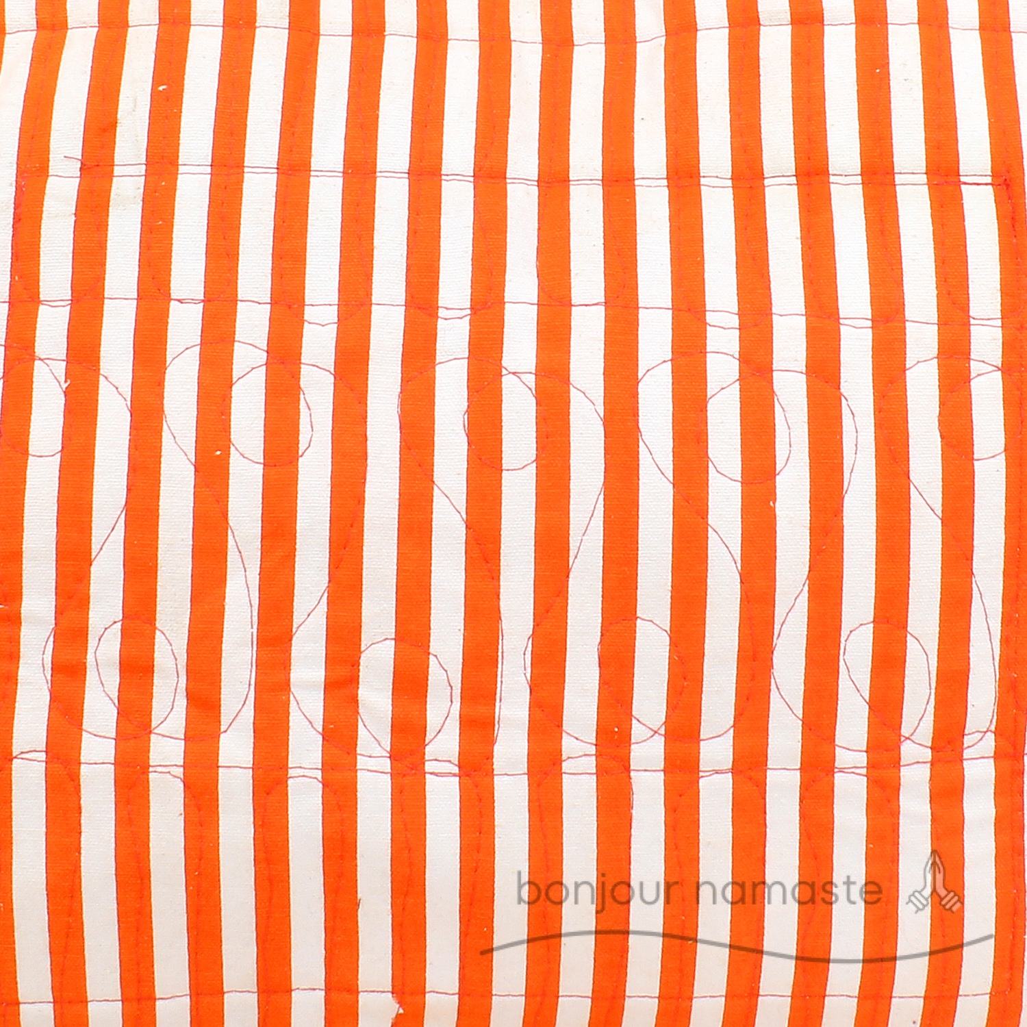White & Orange Stripes