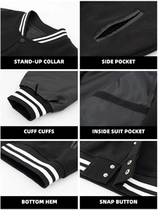 Chaqueta Universitaria Moderna e Informal con Estampado de Estrellas para Hombre, Cuello de Béisbol, Manga Larga, Abotonada, Ropa Exterior para Primavera, Chaquetas para Hombre - Product Image 6