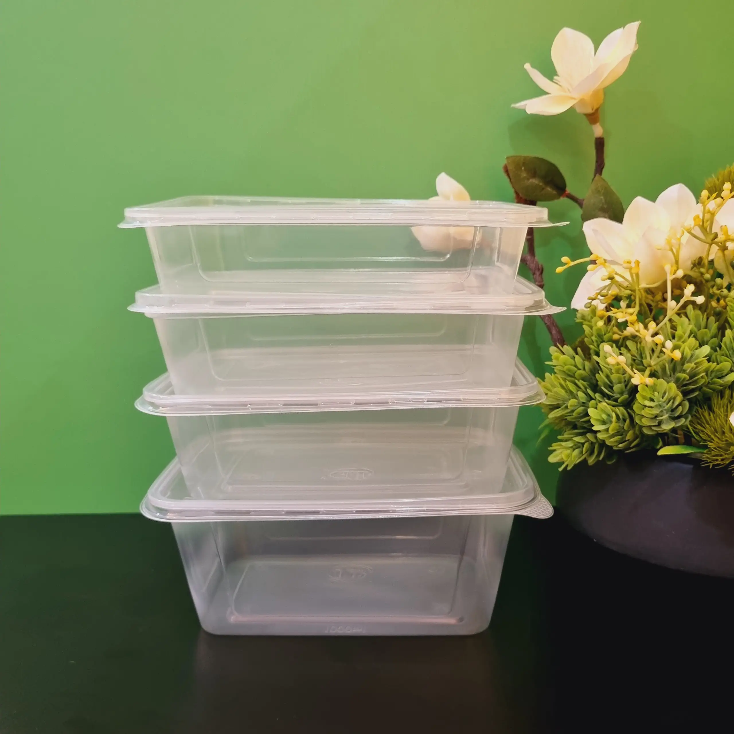 Kunststoff PP Einweg-Desserttbehälter runde durchsichtige Schale Tasse Fruchtboxen mit Deckel Verpackung amazon heißer Verkauf 2024