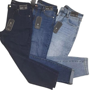 Jean décontracté de haute qualité à taille classique et jambe large, pantalon ample déchiré, jean pour femme, déchirure au genou, baggy boyfriend - Product Image 1
