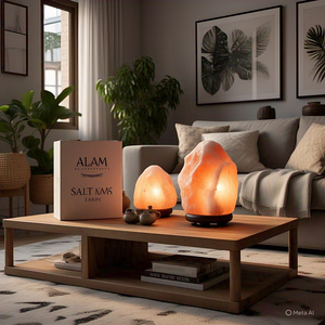 GMP Authenticated Natural Himalayan Salt <b>Lamp</b> Various Sizes Shapes Electric Cord Bulb Organic Material Complete Package Flower - Product Image 2