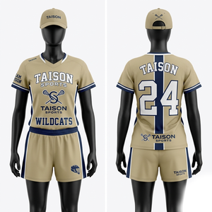 Premium 150 GSM Polyester Lacrosse Uniform <b>Light</b> Purple Navy Panel Sublimation Custom <b>Name</b> Number Set - Product Image 4