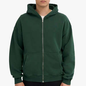 2025 calidad superior hombres 100% algodón grueso pesado francés Terry alta calidad en blanco ropa de calle de gran tamaño logotipo personalizado sudaderas con capucha - Product Image 1
