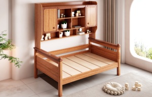Litera doble sobre doble de madera maciza de caoba estilo vintage - Product Image 5