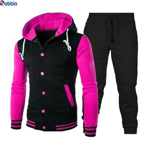 Ensemble de survêtement tendance pour hommes avec logo personnalisé, sweat-shirts et pantalons de baseball classiques pour hommes, vêtements de jogging, sweat-shirts patchwork, ensemble de sport - Product Image 5